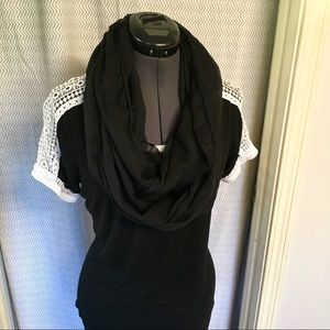 Black infinity scarf